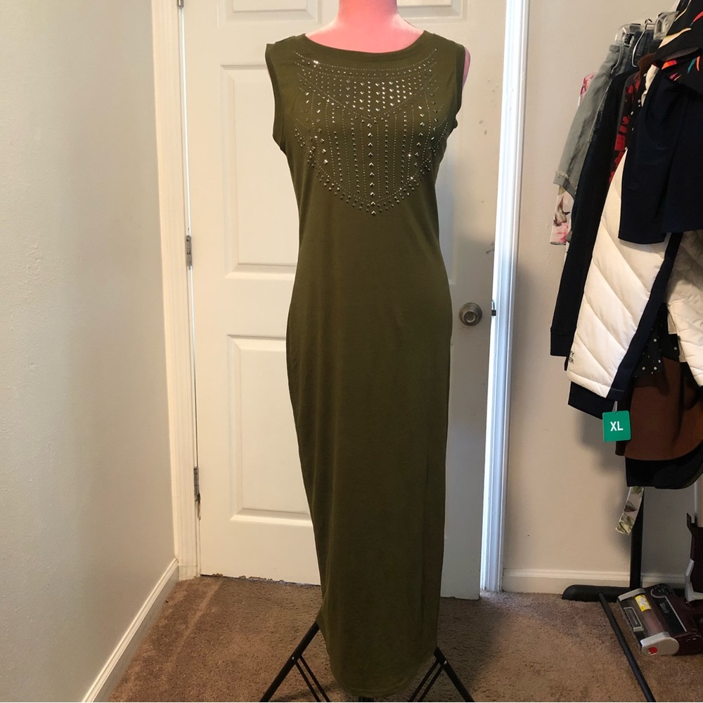 Army green maxi by sweet rain size large
